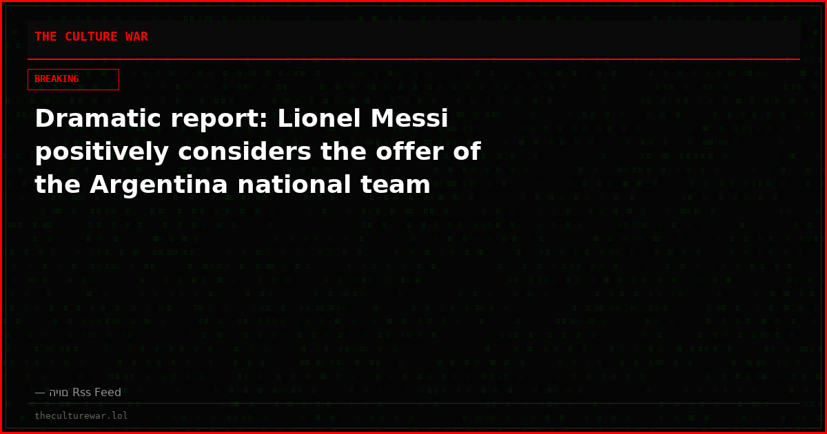 Dramatic report: Lionel Messi positively considers the offer of the Argentina national team