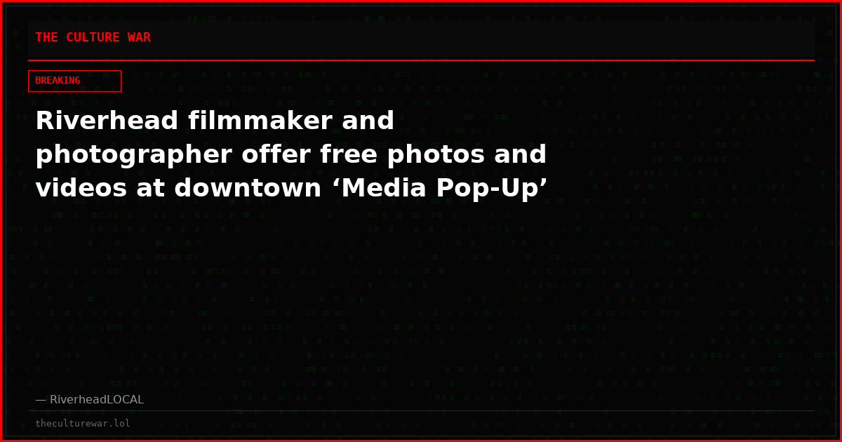 Riverhead filmmaker and photographer offer free photos and videos at downtown ‘Media Pop-Up’