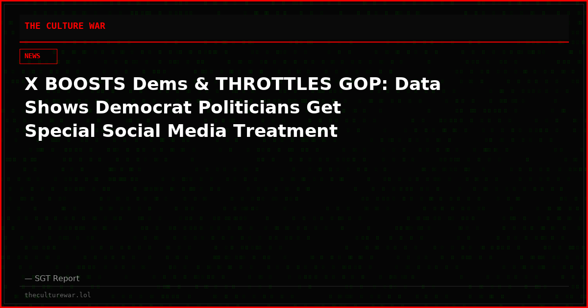 X BOOSTS Dems & THROTTLES GOP: Data Shows Democrat Politicians Get Special Social Media Treatment