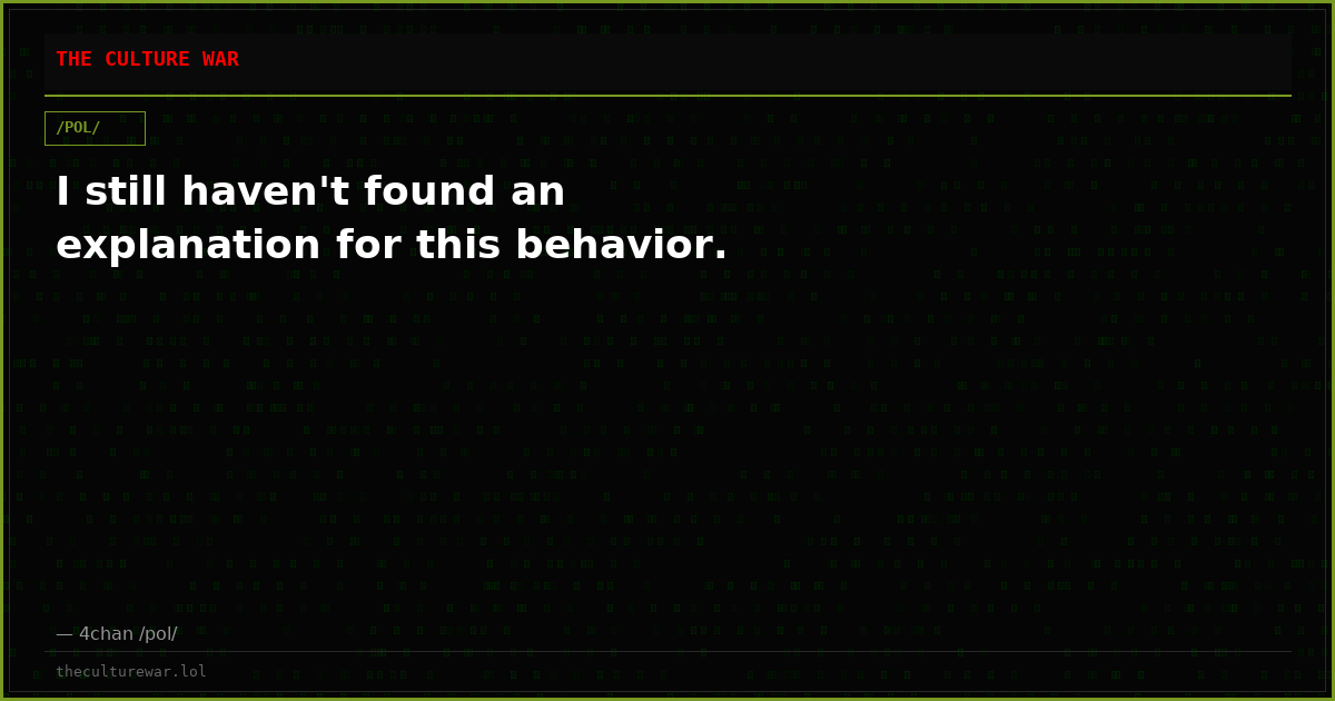 I still haven't found an explanation for this behavior.