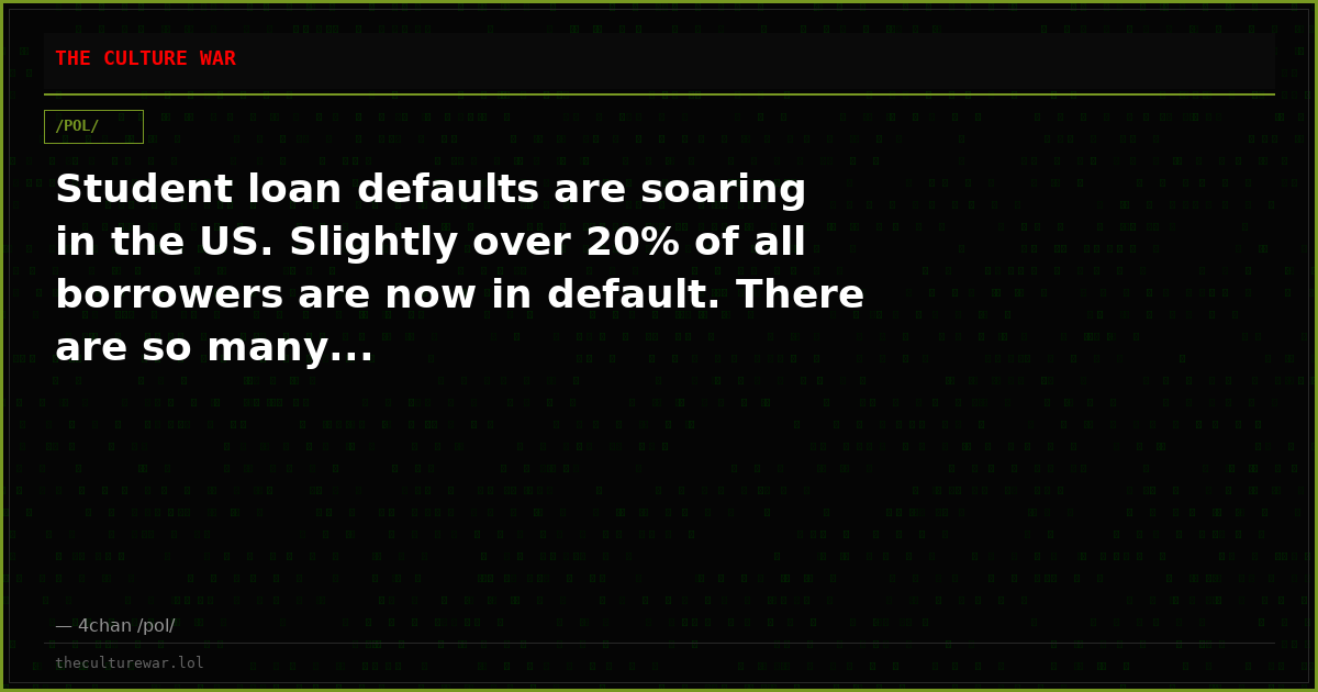 Student loan defaults are soaring in the US. Slightly over 20% of all borrowers are now in default. There are so many...