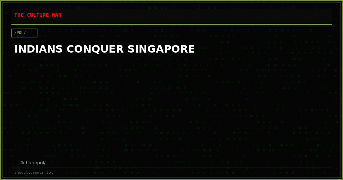 INDIANS CONQUER SINGAPORE