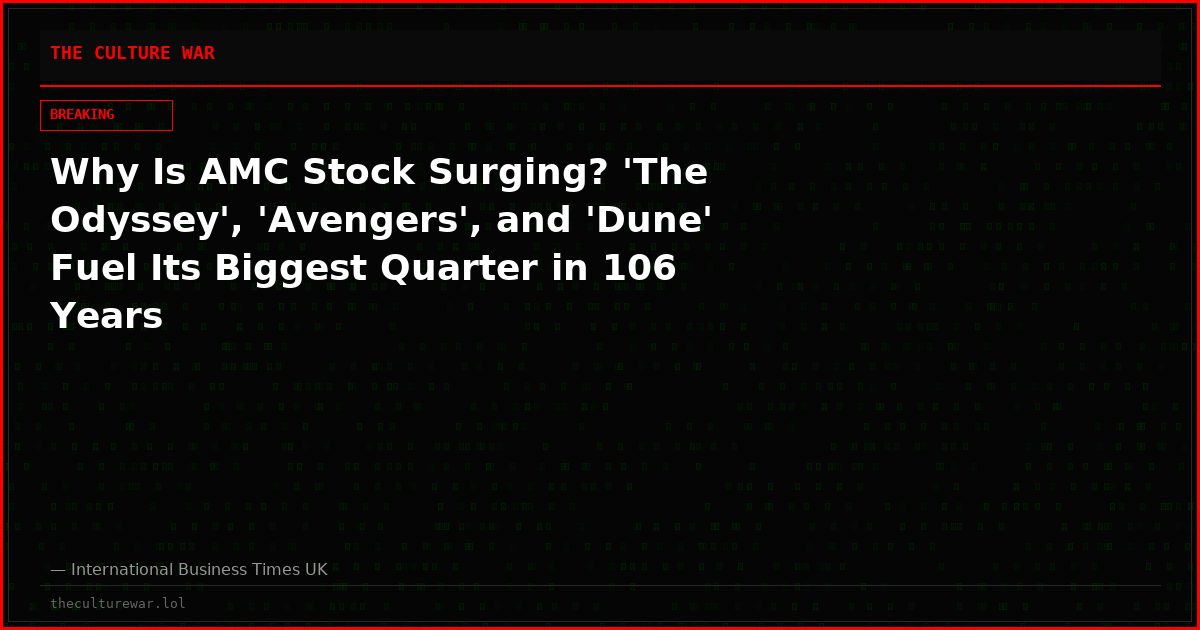 Why Is AMC Stock Surging? 'The Odyssey', 'Avengers', and 'Dune' Fuel Its Biggest Quarter in 106 Years