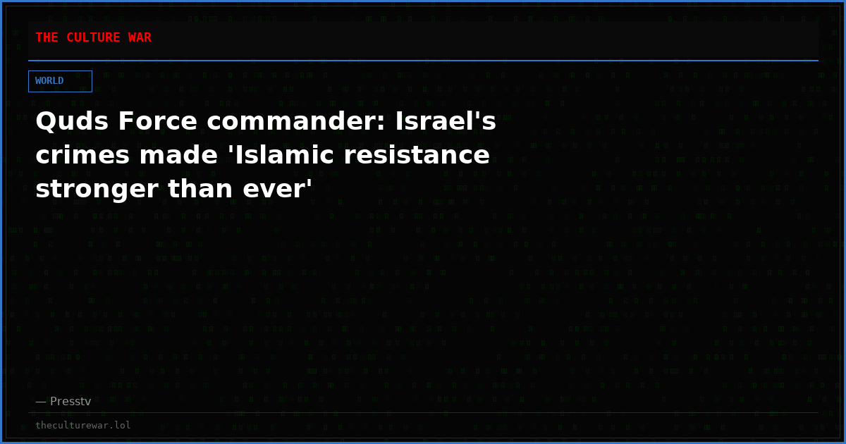 Quds Force commander: Israel's crimes made 'Islamic resistance stronger than ever'