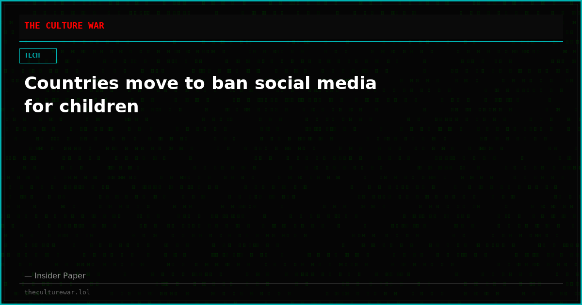 Countries move to ban social media for children