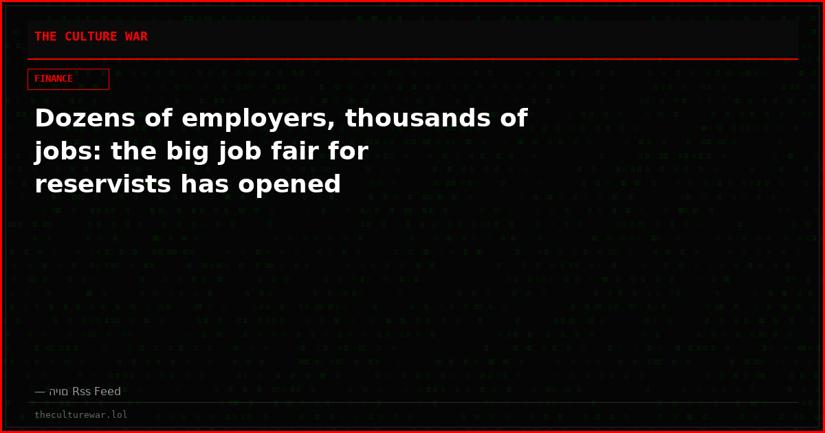Dozens of employers, thousands of jobs: the big job fair for reservists has opened