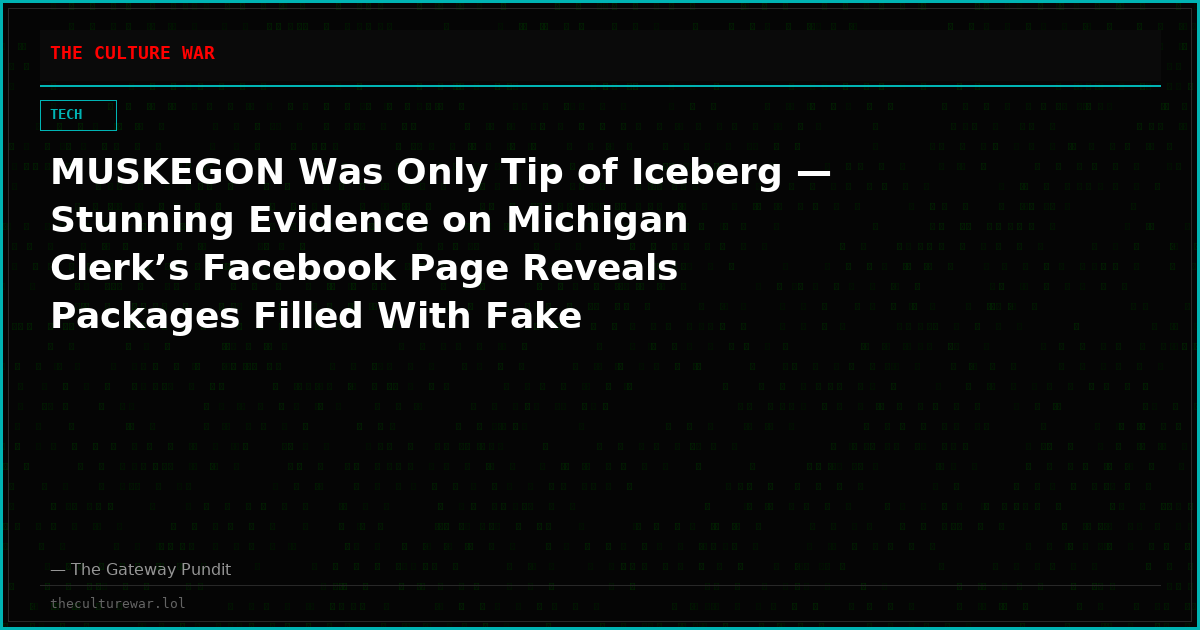 MUSKEGON Was Only Tip of Iceberg — Stunning Evidence on Michigan Clerk’s Facebook Page Reveals Packages Filled With Fake Registrations From GBI Strategies Were Being Sent Across The State