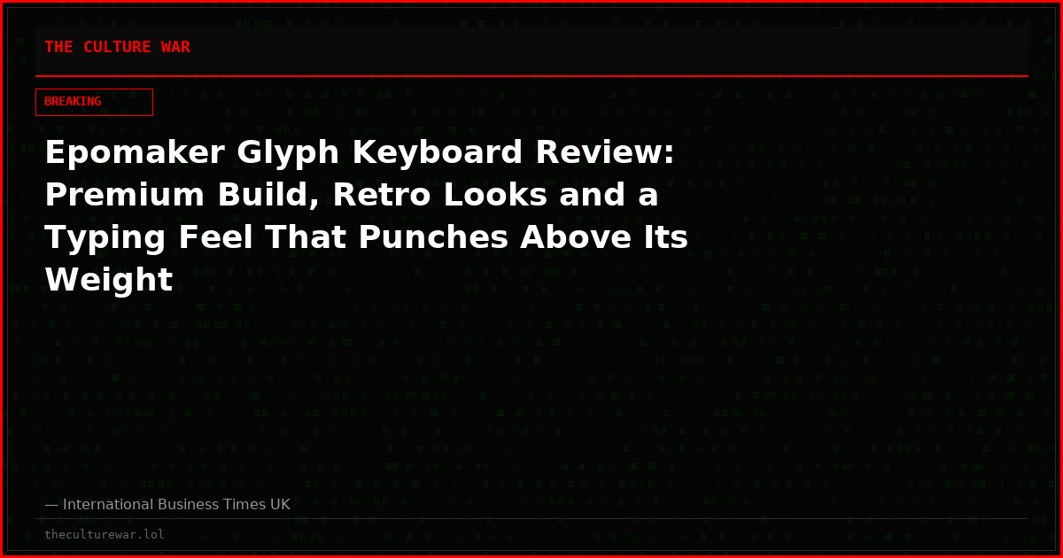 Epomaker Glyph Keyboard Review: Premium Build, Retro Looks and a Typing Feel That Punches Above Its Weight