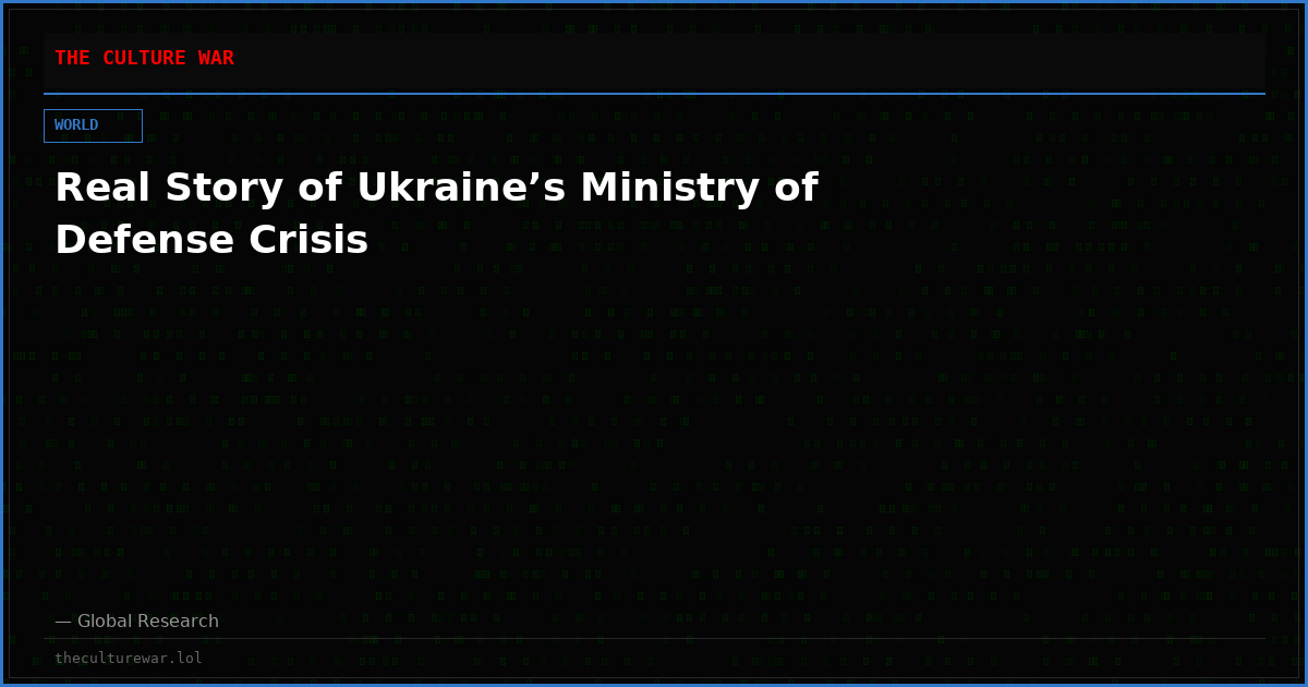Real Story of Ukraine’s Ministry of Defense Crisis