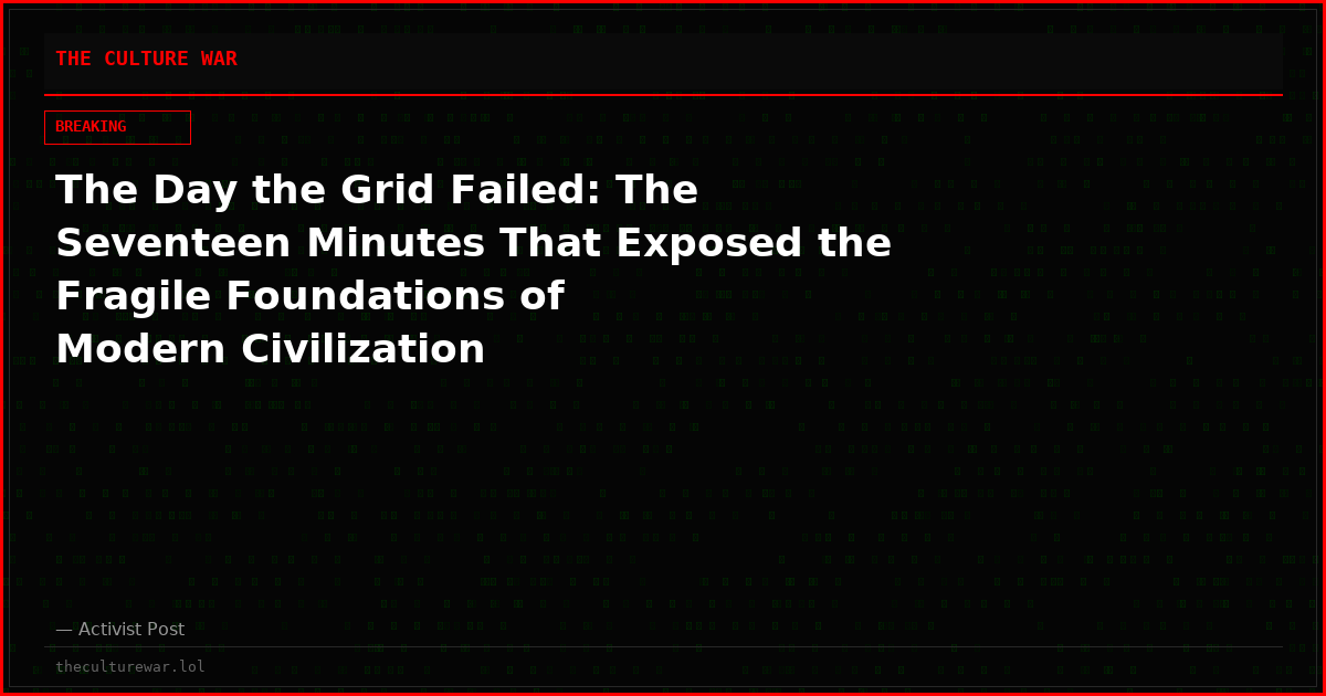 The Day the Grid Failed: The Seventeen Minutes That Exposed the Fragile Foundations of Modern Civilization