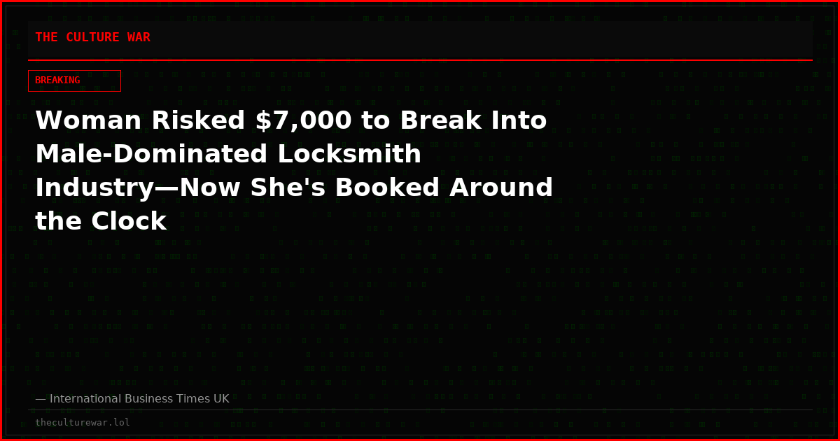 Woman Risked $7,000 to Break Into Male-Dominated Locksmith Industry—Now She's Booked Around the Clock
