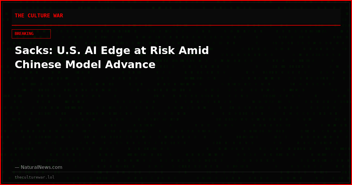 Sacks: U.S. AI Edge at Risk Amid Chinese Model Advance