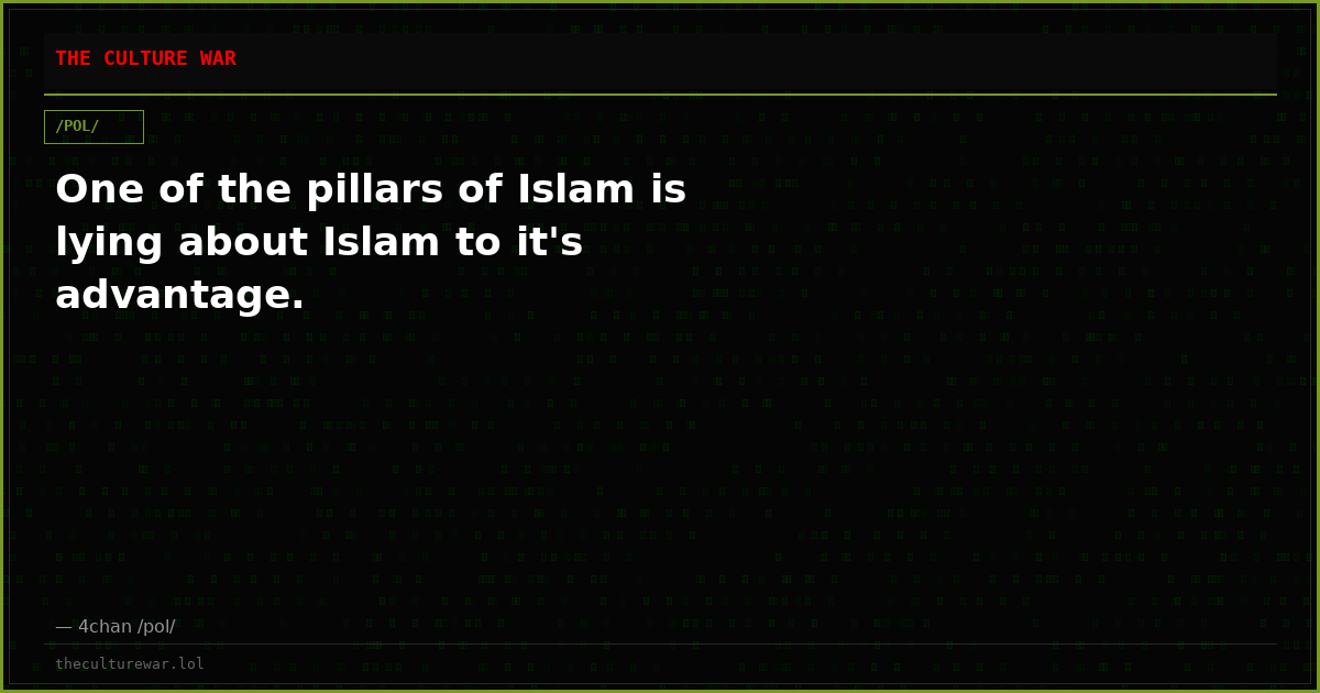 One of the pillars of Islam is lying about Islam to it's advantage.