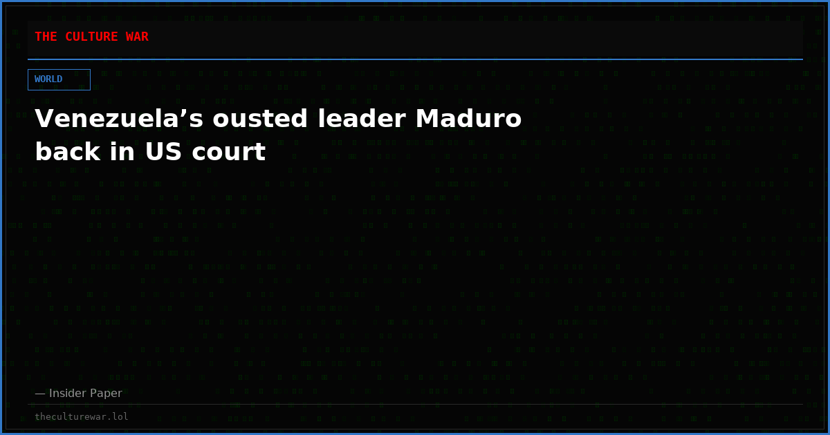 Venezuela’s ousted leader Maduro back in US court