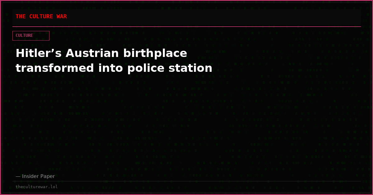 Hitler’s Austrian birthplace transformed into police station