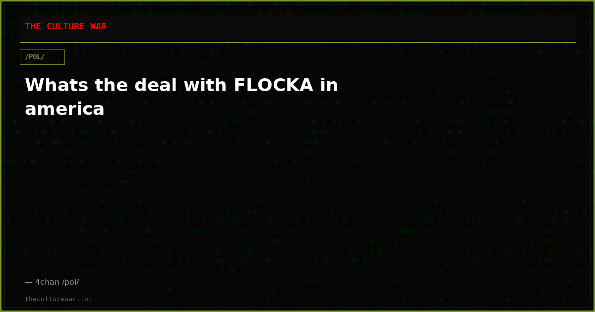 Whats the deal with FLOCKA in america