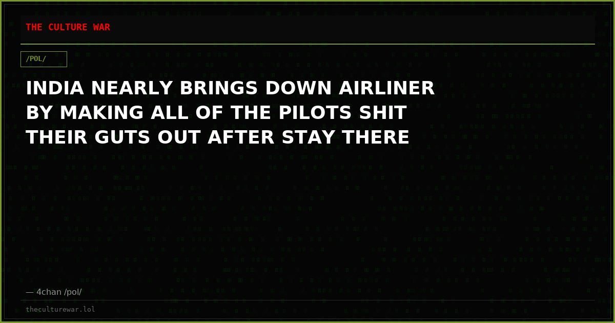 INDIA NEARLY BRINGS DOWN AIRLINER BY MAKING ALL OF THE PILOTS SHIT THEIR GUTS OUT AFTER STAY THERE