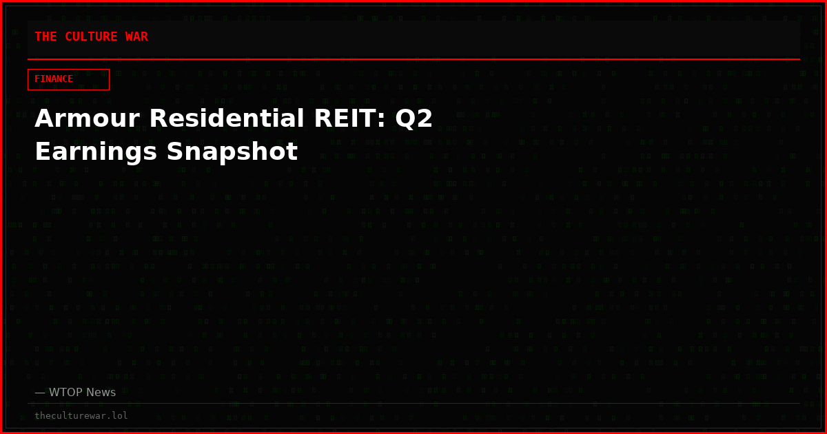 Armour Residential REIT: Q2 Earnings Snapshot