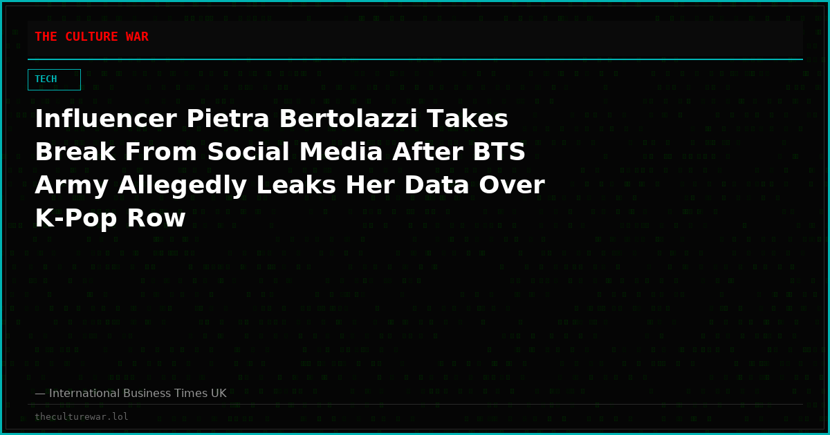 Influencer Pietra Bertolazzi Takes Break From Social Media After BTS Army Allegedly Leaks Her Data Over K-Pop Row