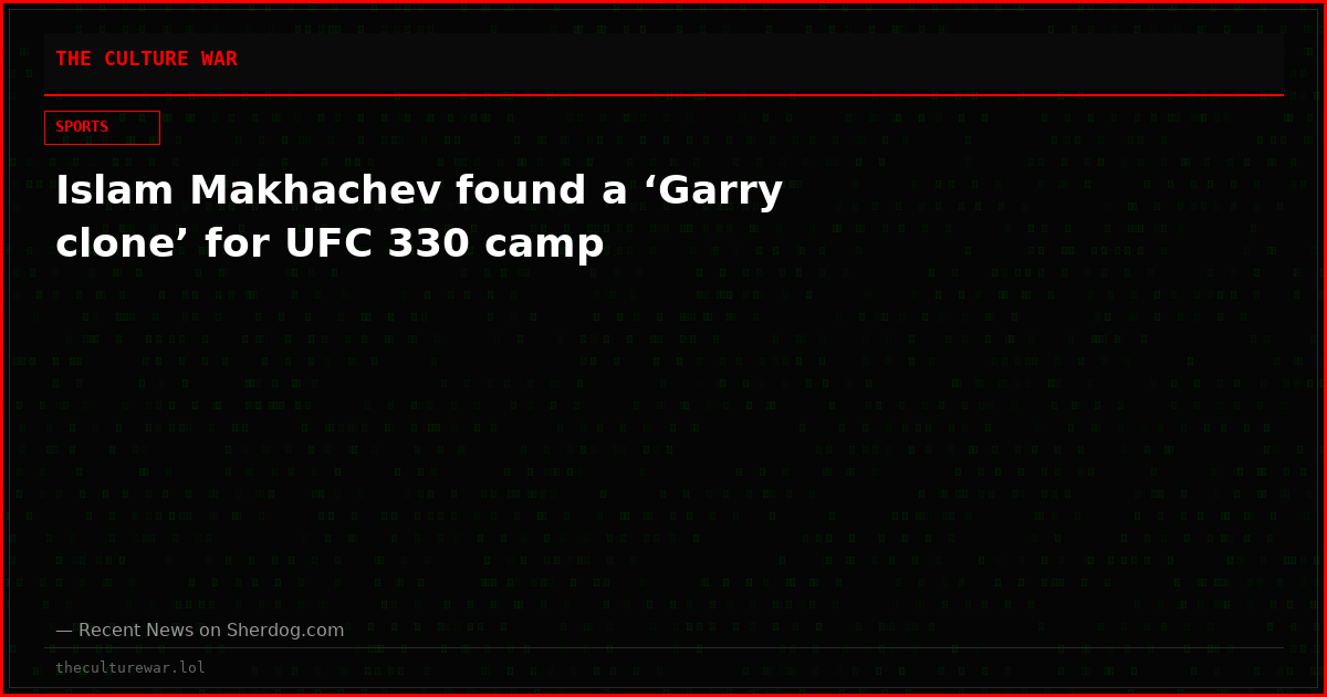 Islam Makhachev found a ‘Garry clone’ for UFC 330 camp
