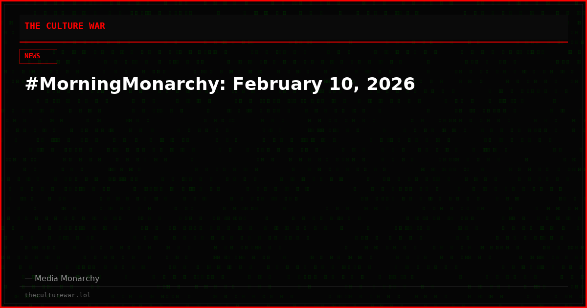 #MorningMonarchy: February 10, 2026