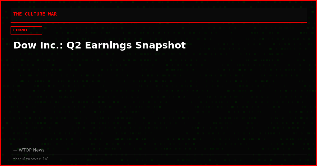 Dow Inc.: Q2 Earnings Snapshot