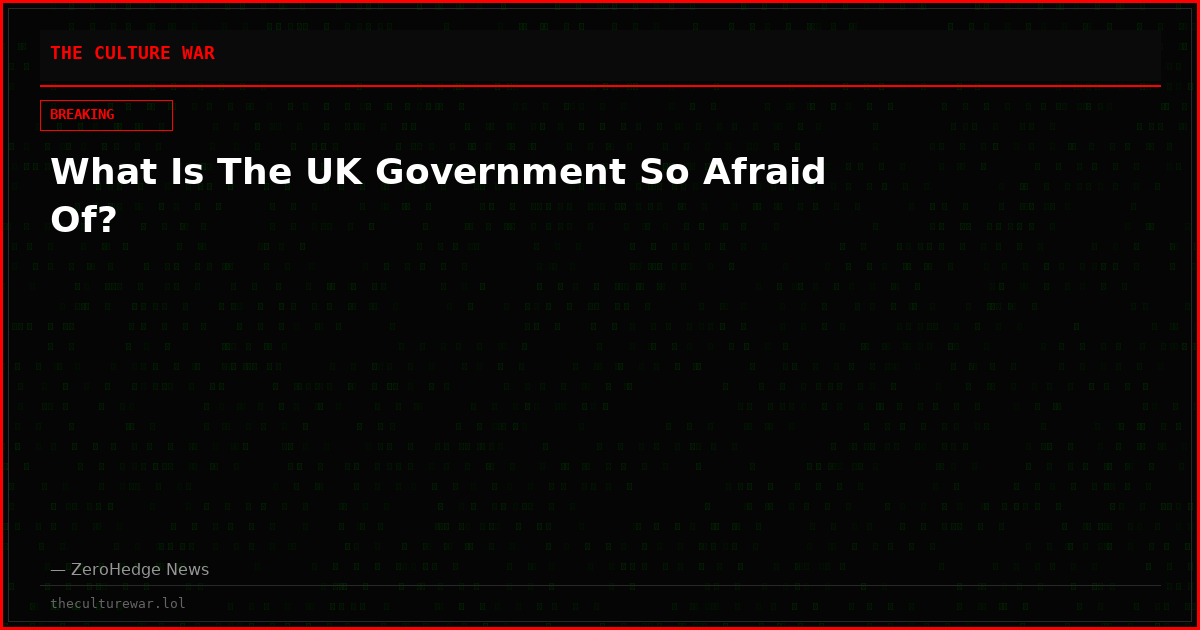 What Is The UK Government So Afraid Of?