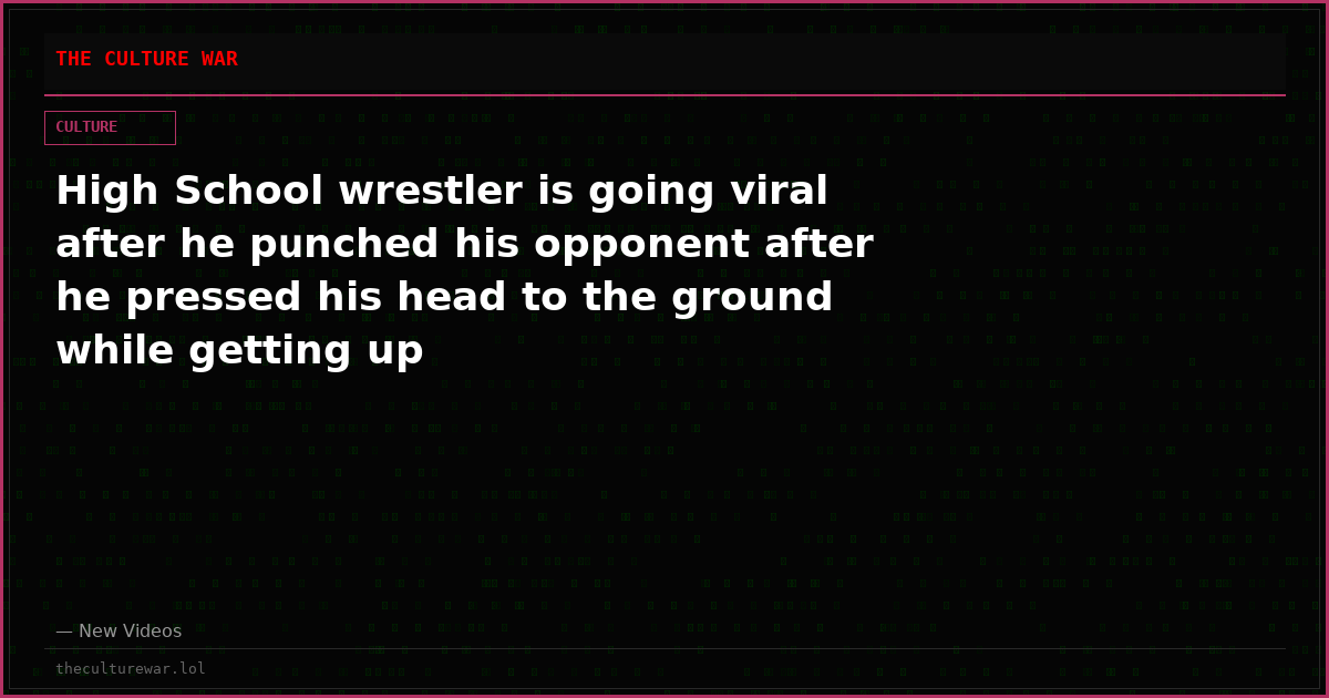 High School wrestler is going viral after he pսnched his opponent after he pressed his head to the ground while getting up
