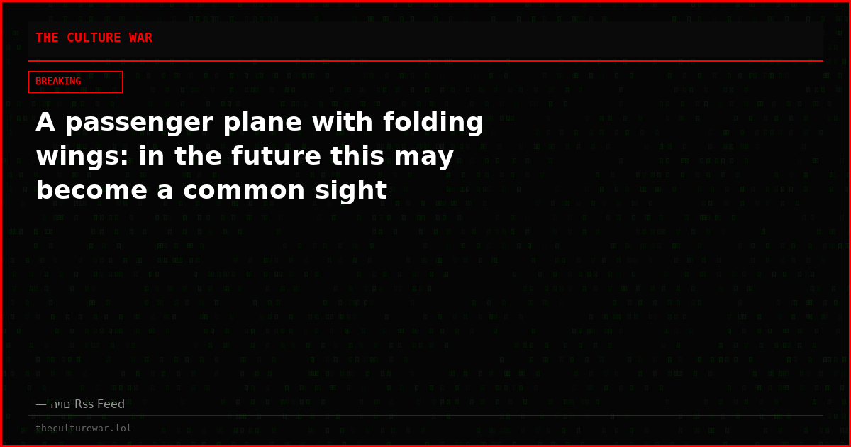 A passenger plane with folding wings: in the future this may become a common sight