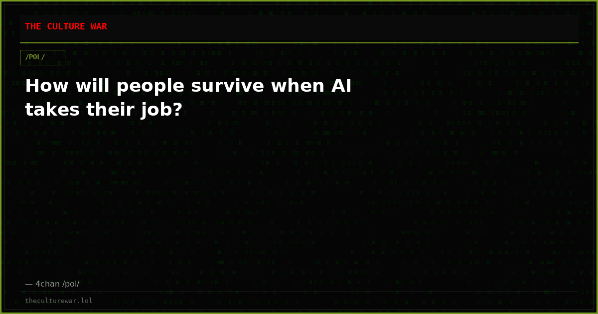 How will people survive when AI takes their job?