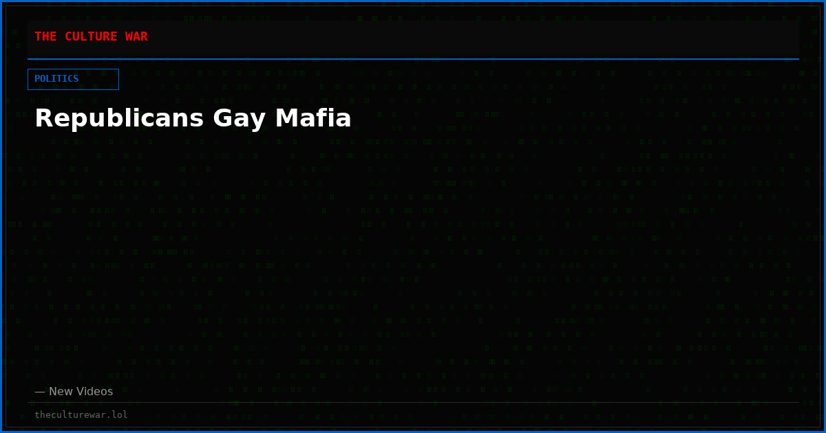 Republicans Gay Mafia