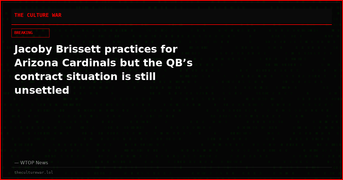 Jacoby Brissett practices for Arizona Cardinals but the QB’s contract situation is still unsettled