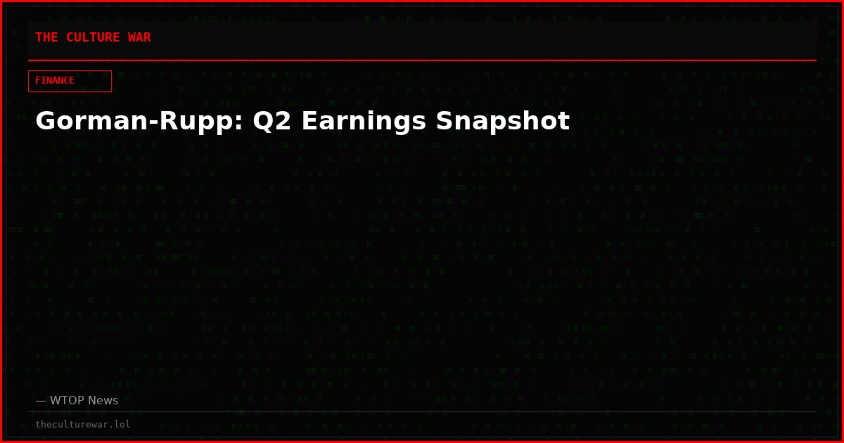Gorman-Rupp: Q2 Earnings Snapshot