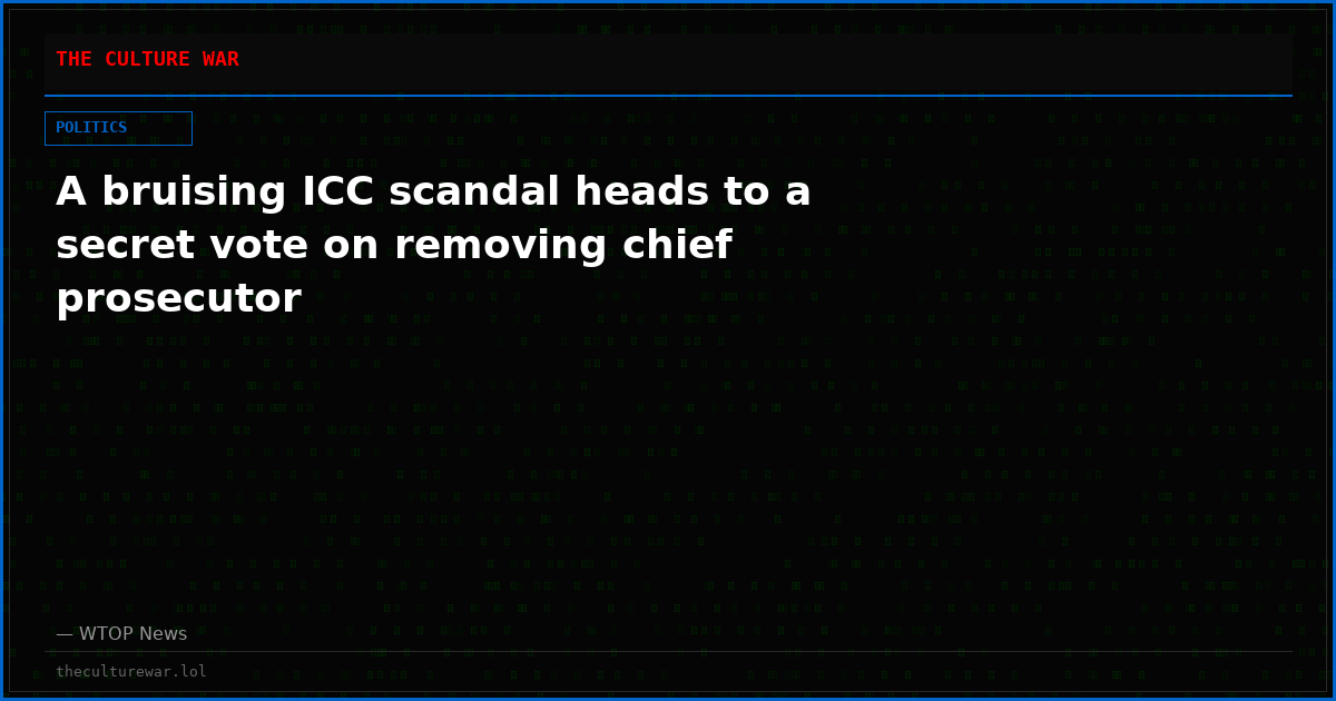 A bruising ICC scandal heads to a secret vote on removing chief prosecutor