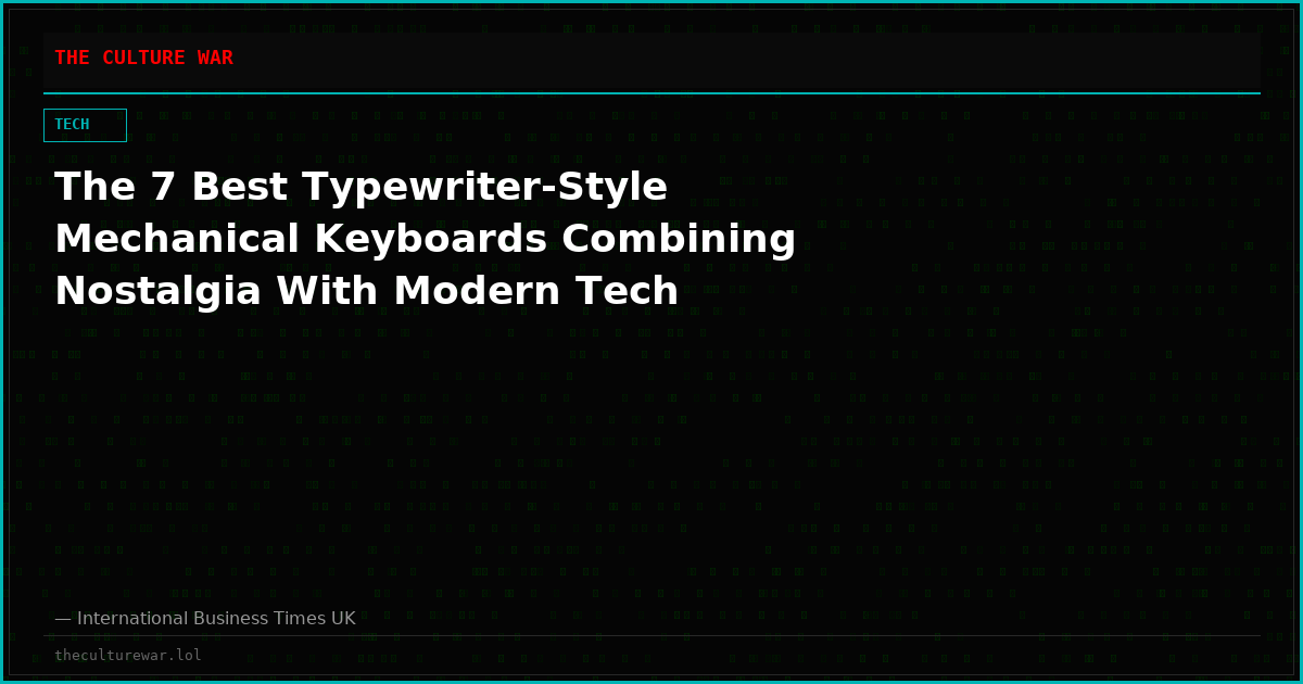The 7 Best Typewriter-Style Mechanical Keyboards Combining Nostalgia With Modern Tech