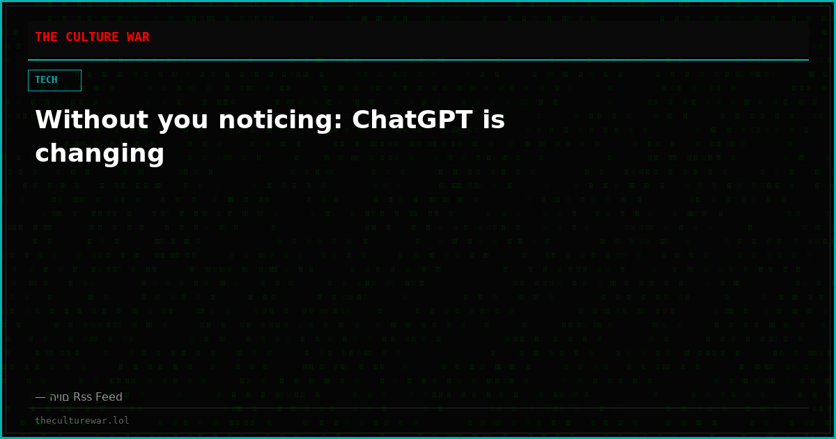 Without you noticing: ChatGPT is changing
