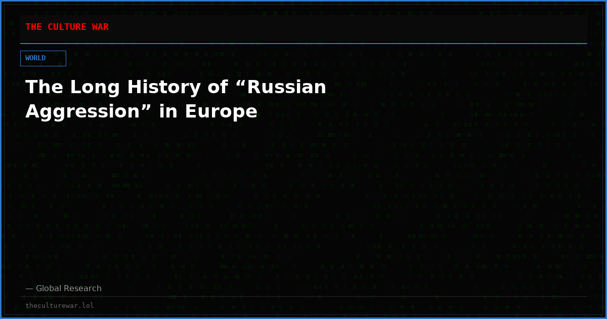 The Long History of “Russian Aggression” in Europe