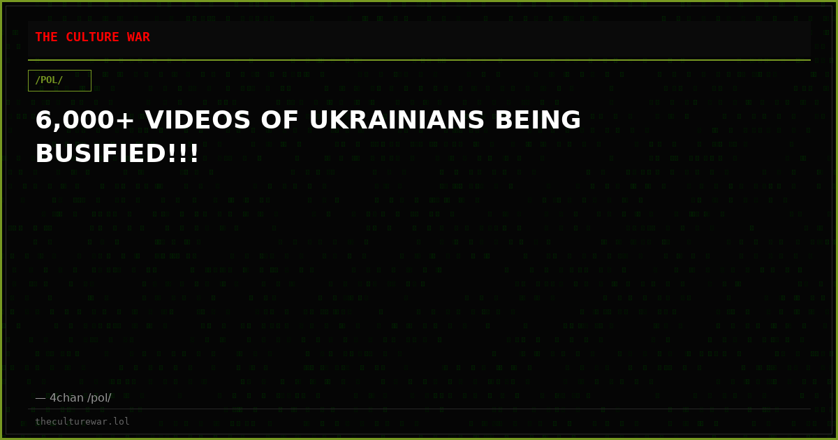 6,000+ VIDEOS OF UKRAINIANS BEING BUSIFIED!!!