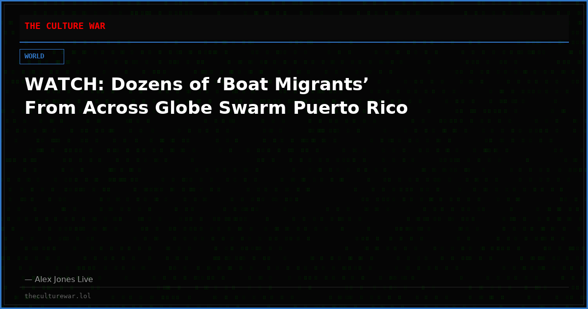 WATCH: Dozens of ‘Boat Migrants’ From Across Globe Swarm Puerto Rico