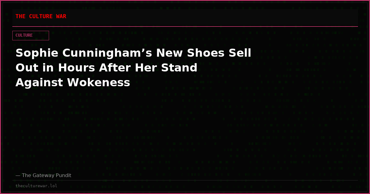 Sophie Cunningham’s New Shoes Sell Out in Hours After Her Stand Against Wokeness