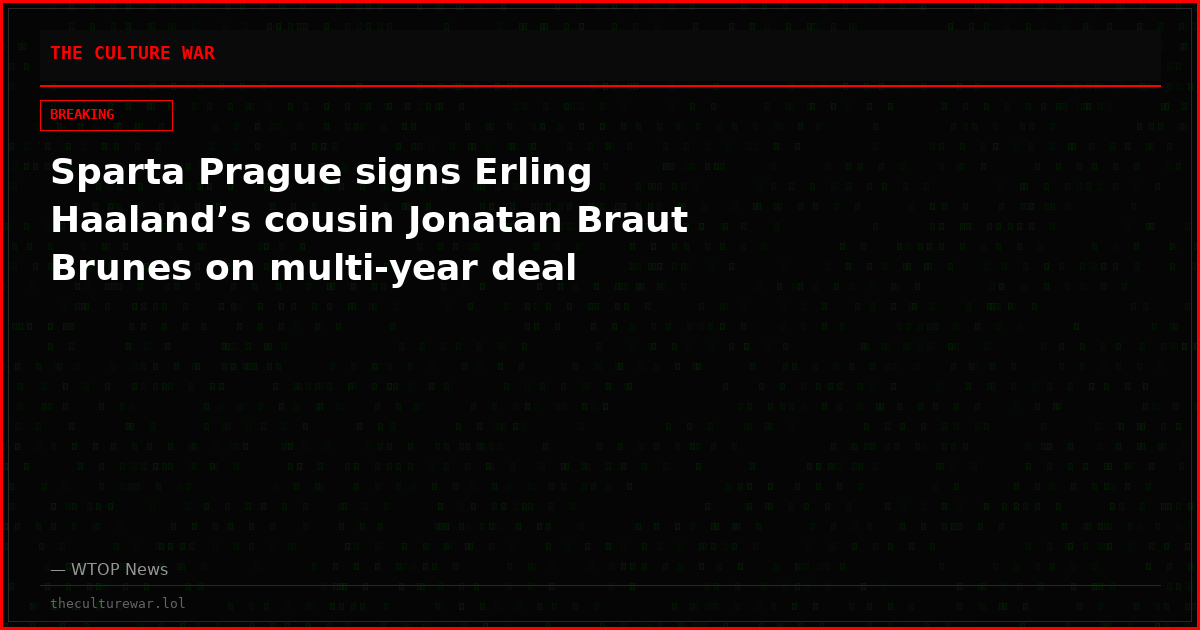 Sparta Prague signs Erling Haaland’s cousin Jonatan Braut Brunes on multi-year deal