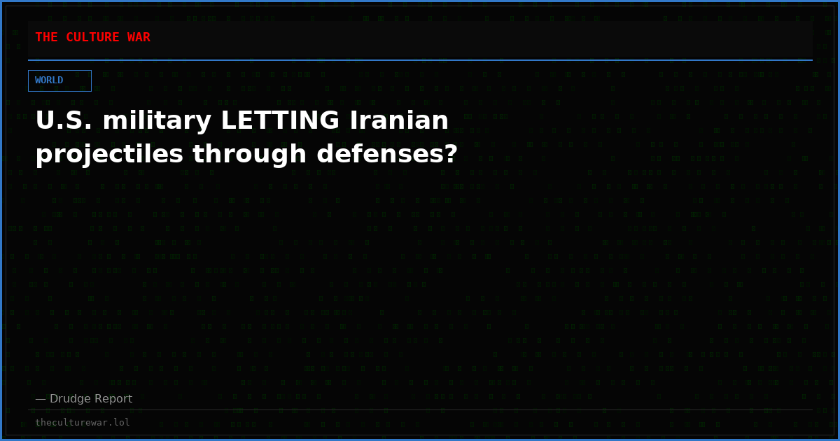 U.S. military LETTING Iranian projectiles through defenses?