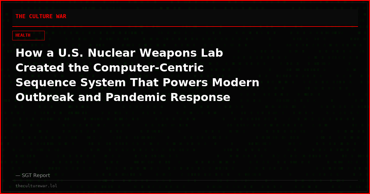 How a U.S. Nuclear Weapons Lab Created the Computer-Centric Sequence System That Powers Modern Outbreak and Pandemic Response
