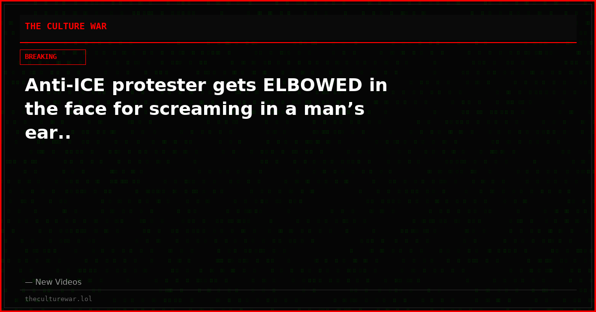 Anti-ICE protester gets ELBOWED in the face for screaming in a man’s ear..
