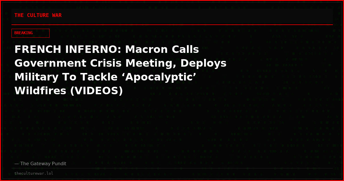 FRENCH INFERNO: Macron Calls Government Crisis Meeting, Deploys Military To Tackle ‘Apocalyptic’ Wildfires (VIDEOS)