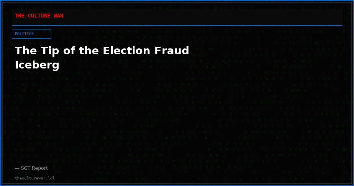 The Tip of the Election Fraud Iceberg
