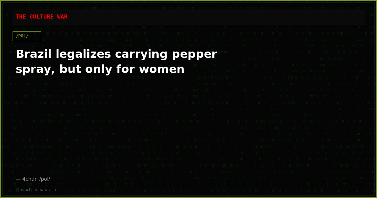 Brazil legalizes carrying pepper spray, but only for women