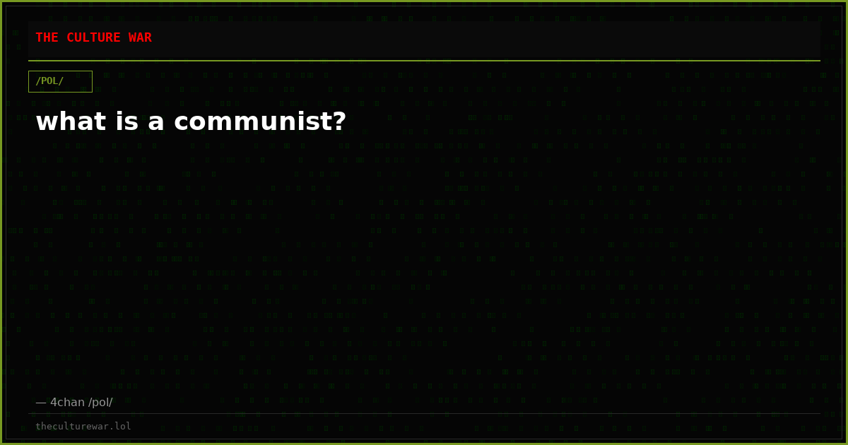 what is a communist?