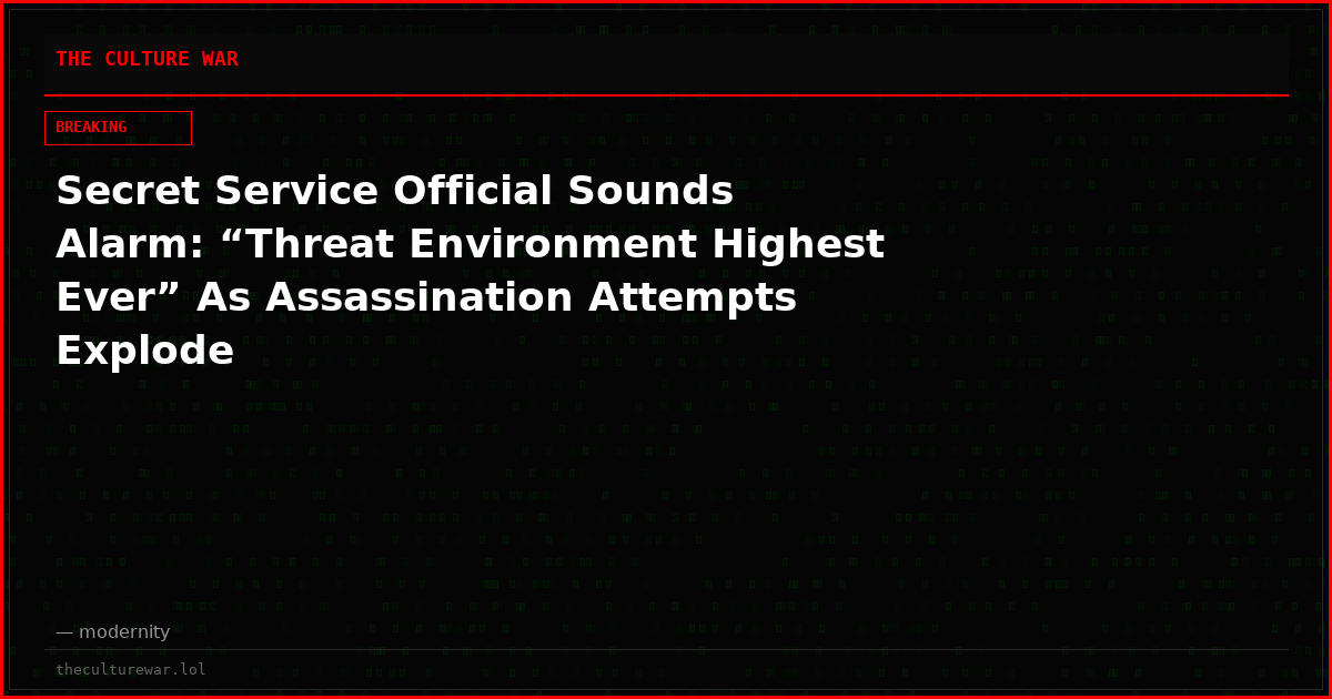 Secret Service Official Sounds Alarm: “Threat Environment Highest Ever” As Assassination Attempts Explode