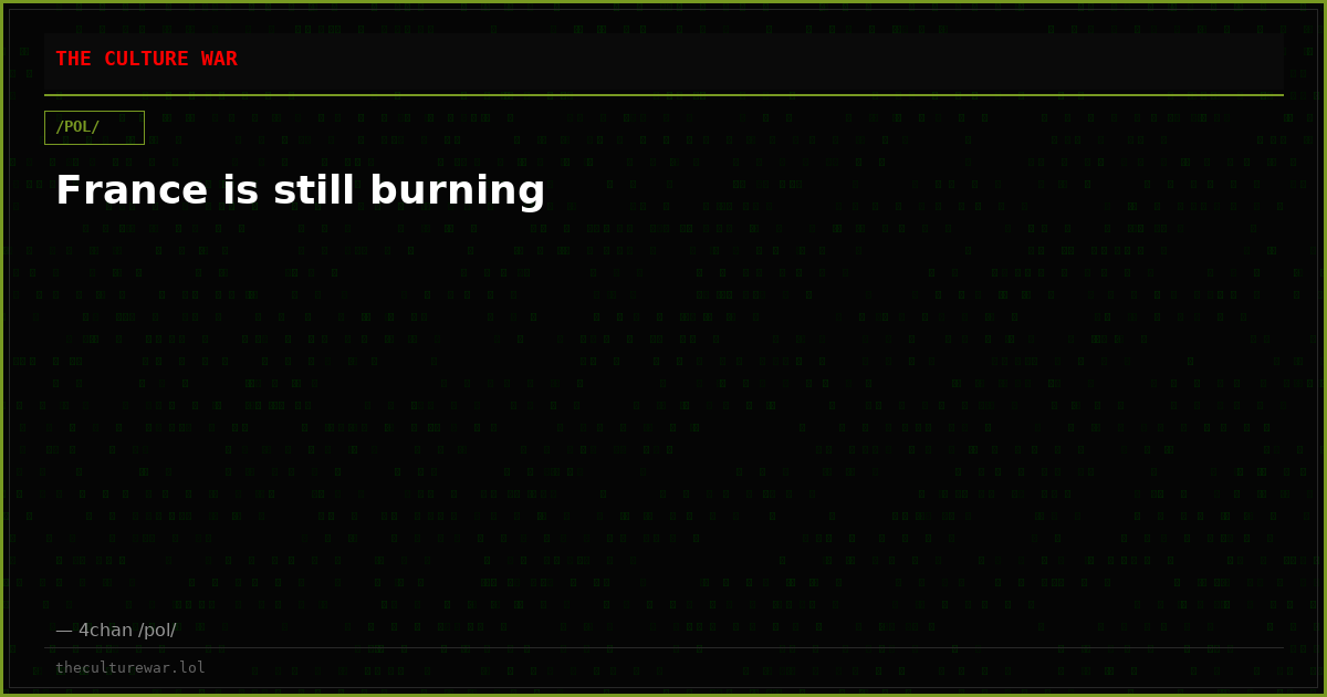 France is still burning